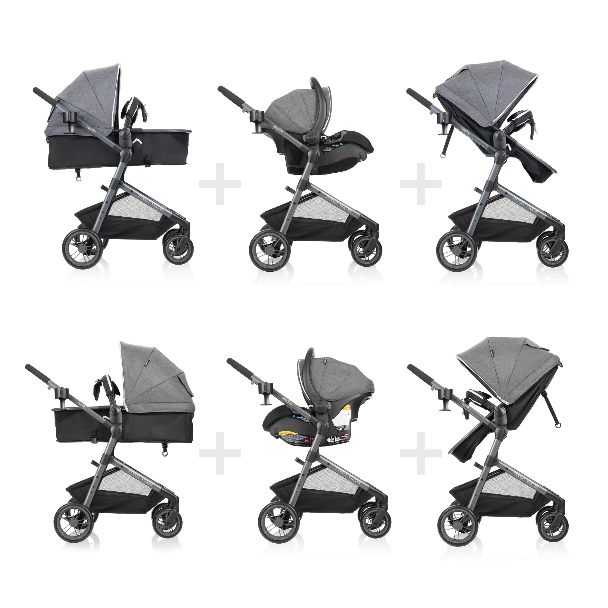 Pivot Vizor Travel System with LiteMax Infant Car Seat - Image 6