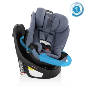 Revolve360 Slim 2-in-1 Rotating Car Seat with Green & Gentle Fabric